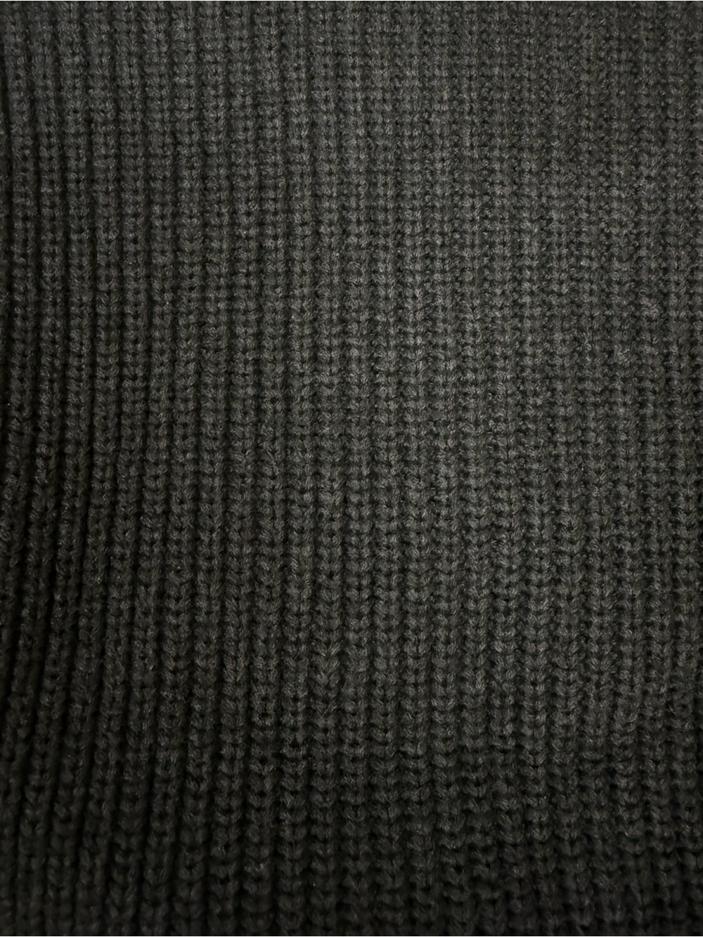 Quince Dark Charcoal Organic Cotton Ribbed Crewneck Sweater - Picture 6 of 7